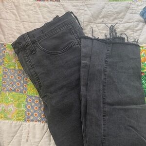 Maxwell Distressed Black Women Stovepipe Jeans